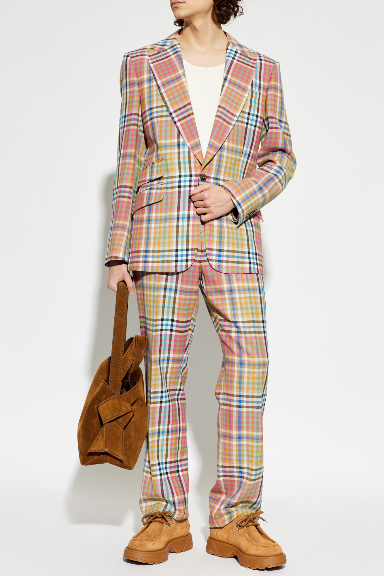 wool 千鳥格子柄 MAN Westwood Vivienne pants UK Harrods | Trousers Rafael Wool Grey Westwood Vivienne パンツ
